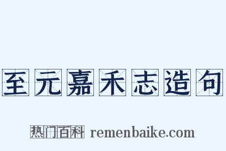 至元嘉禾志造句是什么意思的图片